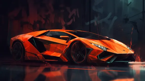 Car generated with negative prompting to remove sky